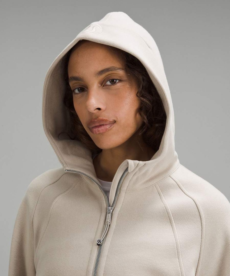 Lululemon Scuba Oversized Full-Zip Hoodie Dam Beige Sverige | JXNKFW601