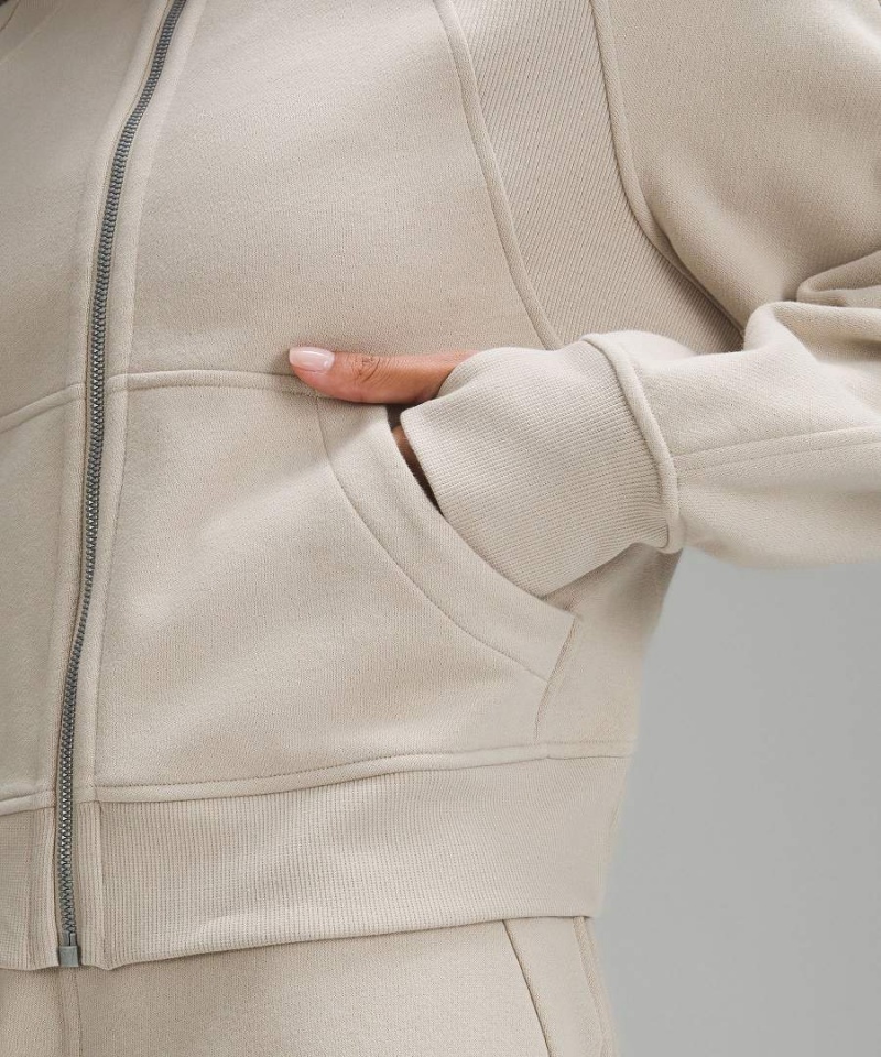 Lululemon Scuba Oversized Full-Zip Hoodie Dam Beige Sverige | JXNKFW601