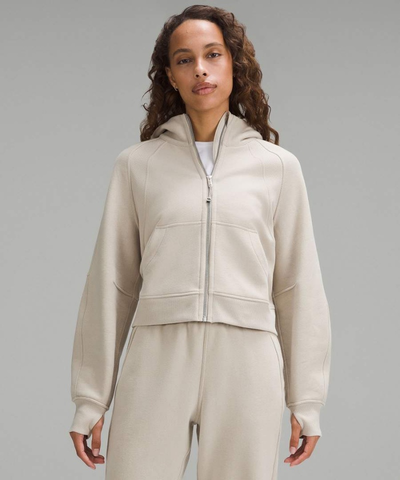 Lululemon Scuba Oversized Full-Zip Hoodie Dam Beige Sverige | JXNKFW601