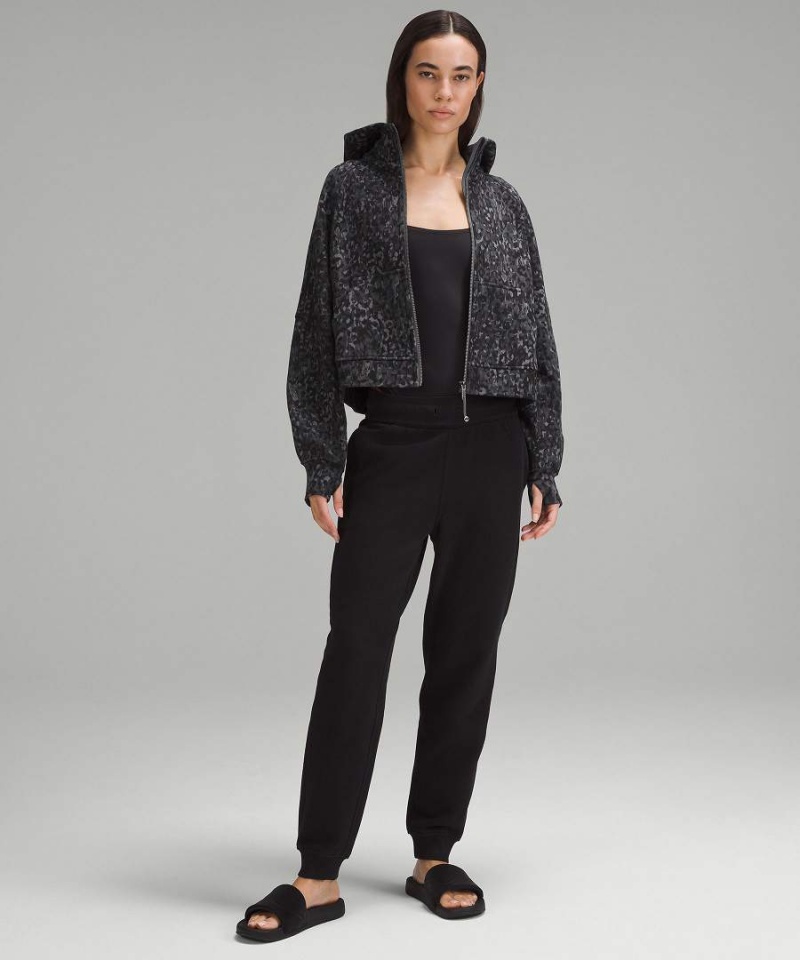Lululemon Scuba Oversized Full-Zip Hoodie Dam Leopard Olika Färger Sverige | RZNTVG059