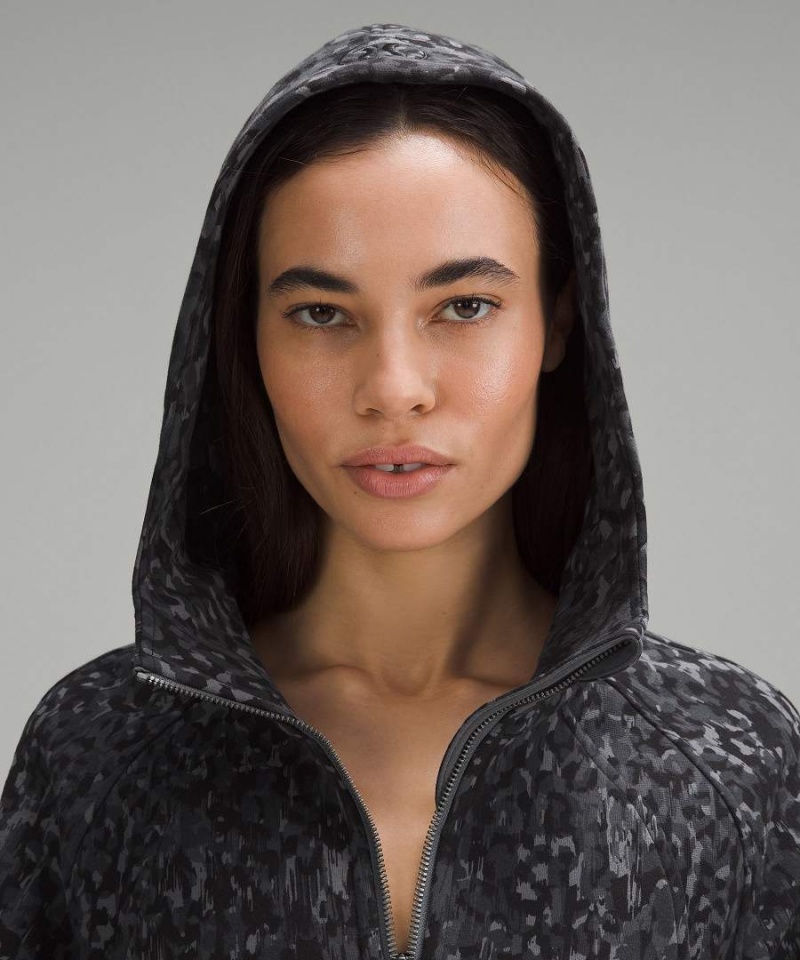 Lululemon Scuba Oversized Full-Zip Hoodie Dam Leopard Olika Färger Sverige | RZNTVG059