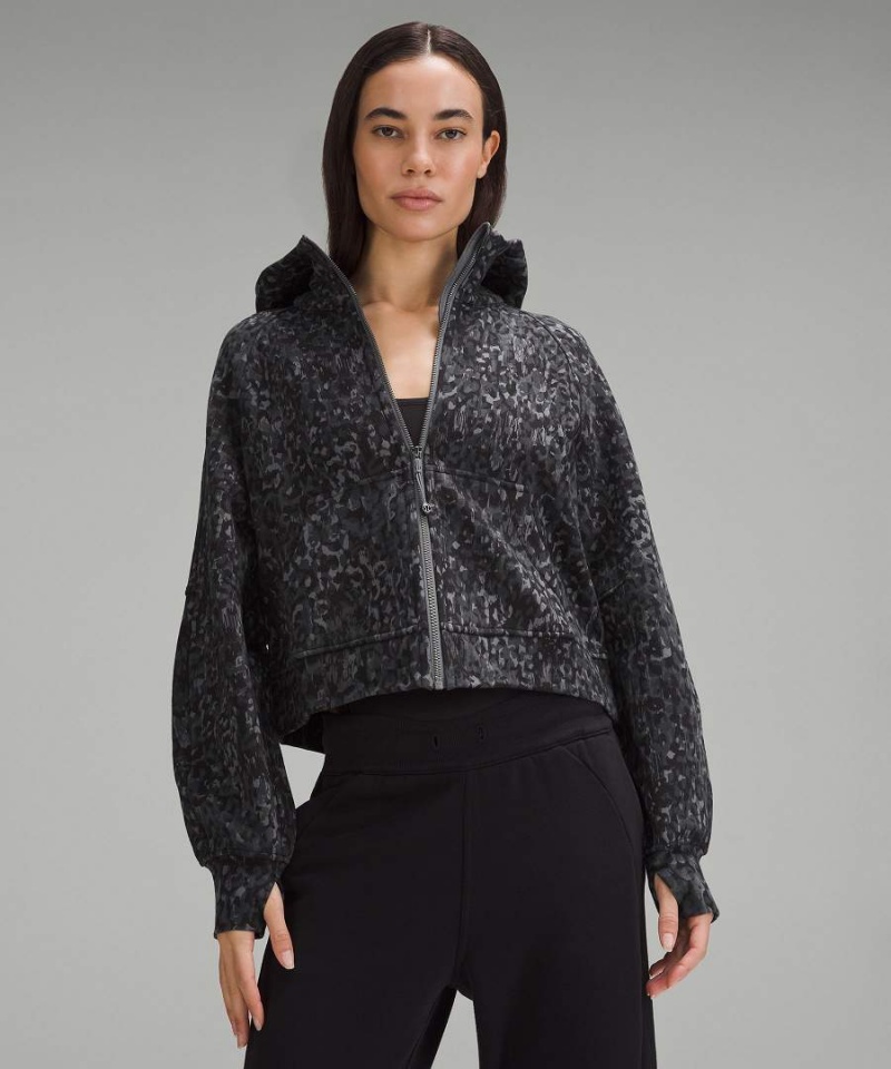 Lululemon Scuba Oversized Full-Zip Hoodie Dam Leopard Olika Färger Sverige | RZNTVG059