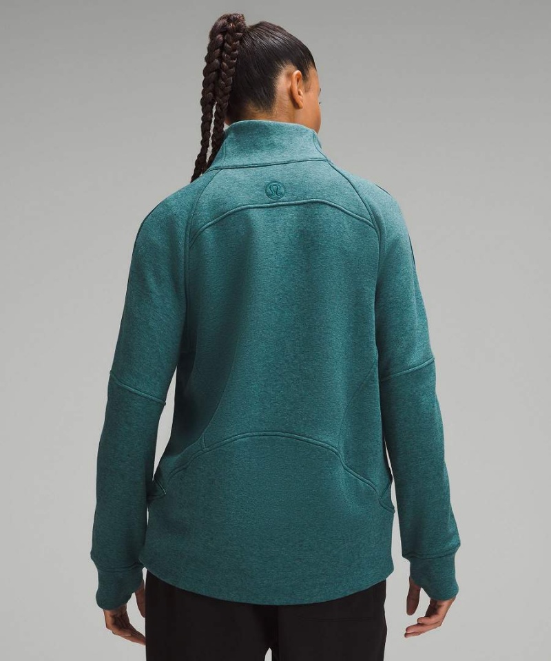 Lululemon Scuba Oversized Funnel-Neck Full Zip Long Plush Tröjor Dam Turkos Sverige | XAIRUW605