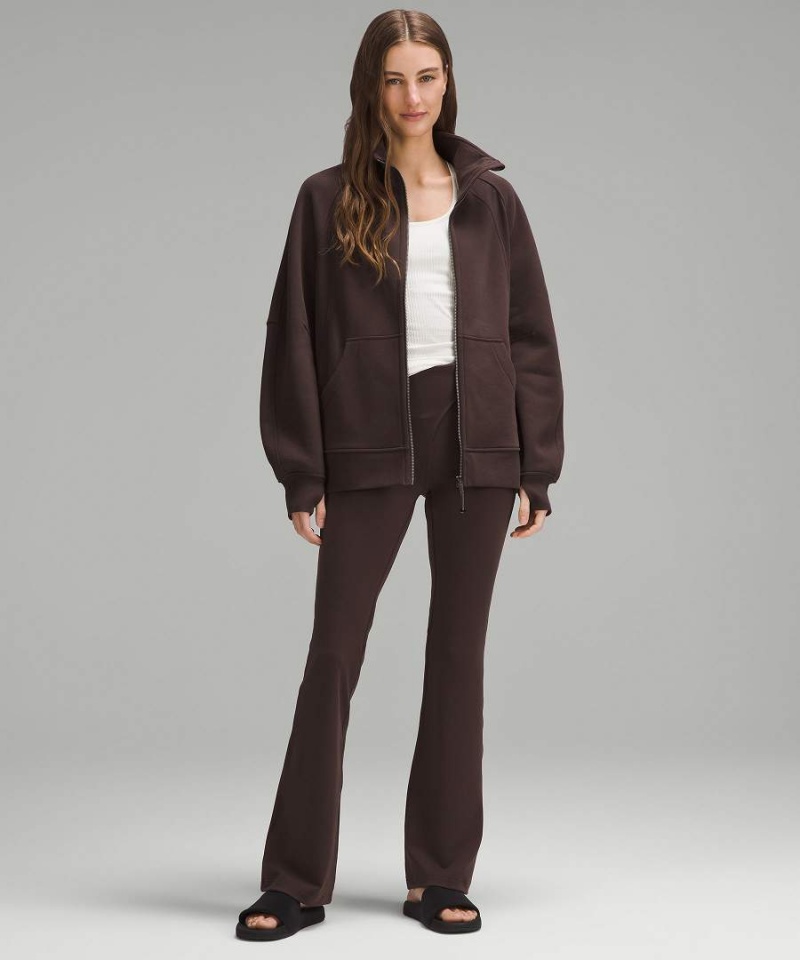 Lululemon Scuba Oversized Funnel-Neck Full Zip Long Tröjor Dam Choklad Sverige | XMIFCG352