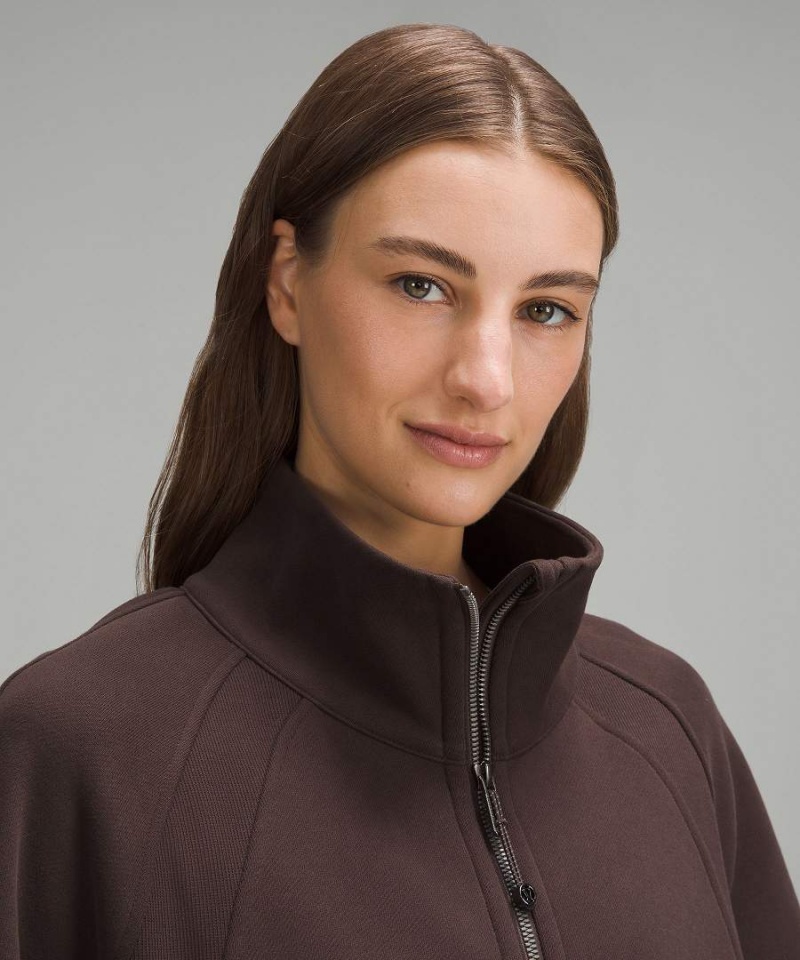 Lululemon Scuba Oversized Funnel-Neck Full Zip Long Tröjor Dam Choklad Sverige | XMIFCG352
