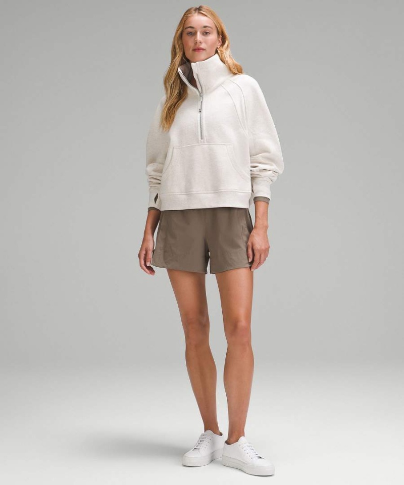 Lululemon Scuba Oversized Funnel-Neck Half Zip Tröjor Dam Beige Sverige | VLDGHF925