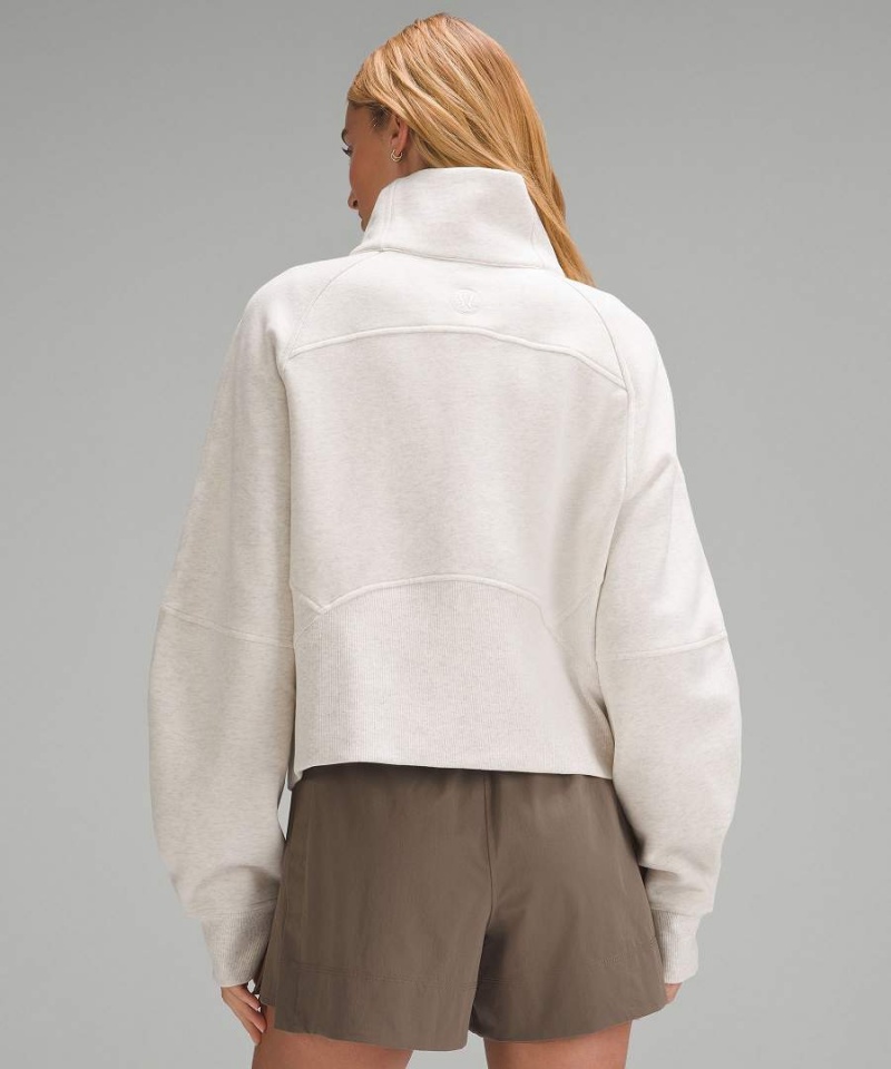 Lululemon Scuba Oversized Funnel-Neck Half Zip Tröjor Dam Beige Sverige | VLDGHF925