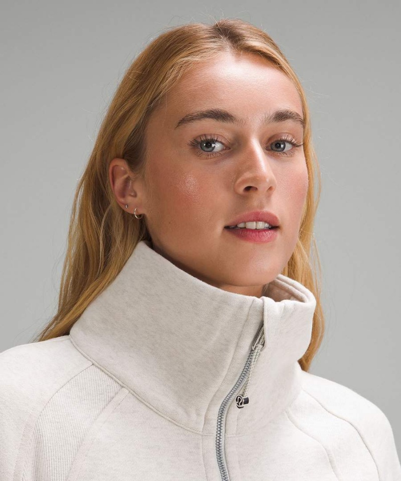 Lululemon Scuba Oversized Funnel-Neck Half Zip Tröjor Dam Beige Sverige | VLDGHF925