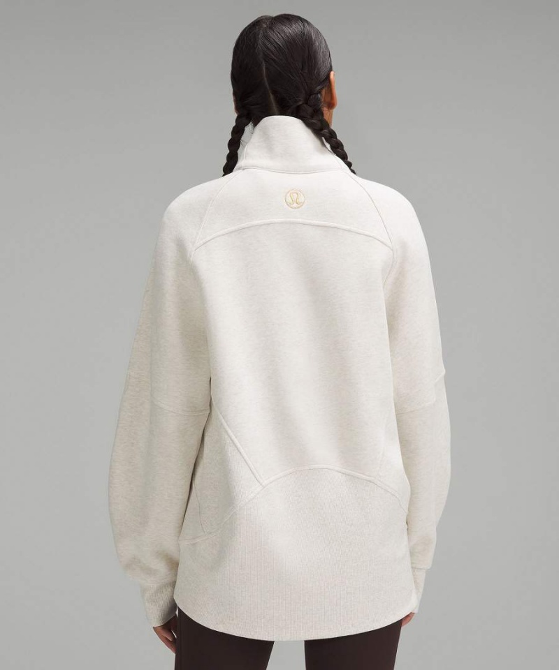Lululemon Scuba Oversized Funnel-Neck Half Zip Long Tröjor Dam Beige Guld Sverige | RESUYF128