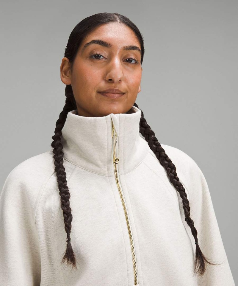 Lululemon Scuba Oversized Funnel-Neck Half Zip Long Tröjor Dam Beige Guld Sverige | RESUYF128