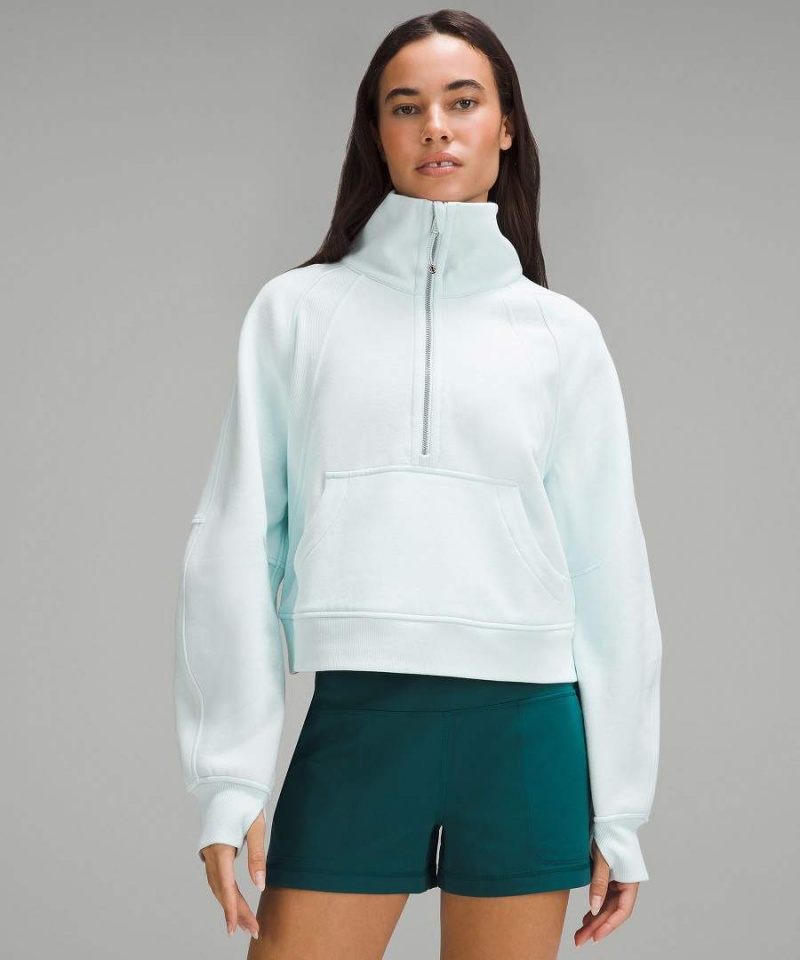 Lululemon Scuba Oversized Funnel-Neck Half Zip Tröjor Dam Blå Sverige | RHQOJP390