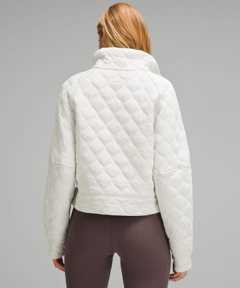 Lululemon Scuba Oversized Quiltad Half Zip Tröjor Dam Beige Sverige | FNALEP605