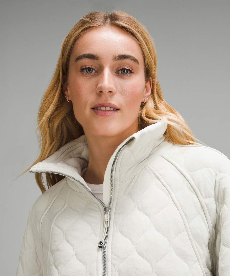 Lululemon Scuba Oversized Quiltad Half Zip Tröjor Dam Beige Sverige | FNALEP605