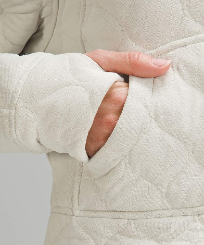 Lululemon Scuba Oversized Quiltad Half Zip Tröjor Dam Beige Sverige | FNALEP605