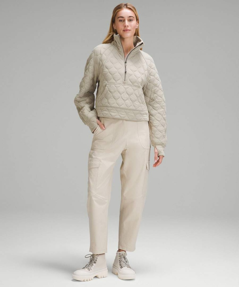Lululemon Scuba Oversized Quiltad Half Zip Tröjor Dam Grå Sverige | HQEPUY624
