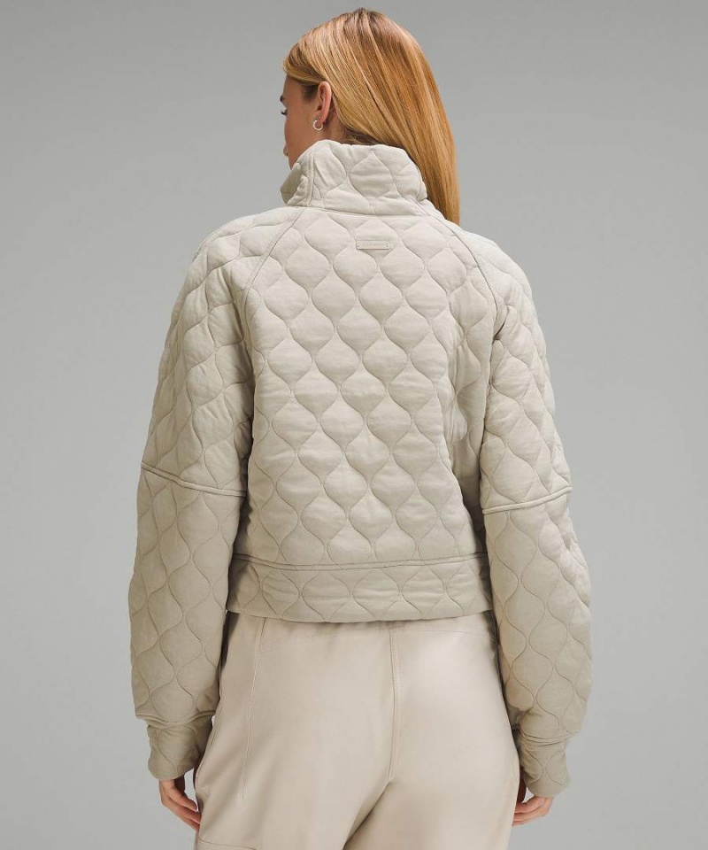 Lululemon Scuba Oversized Quiltad Half Zip Tröjor Dam Grå Sverige | HQEPUY624