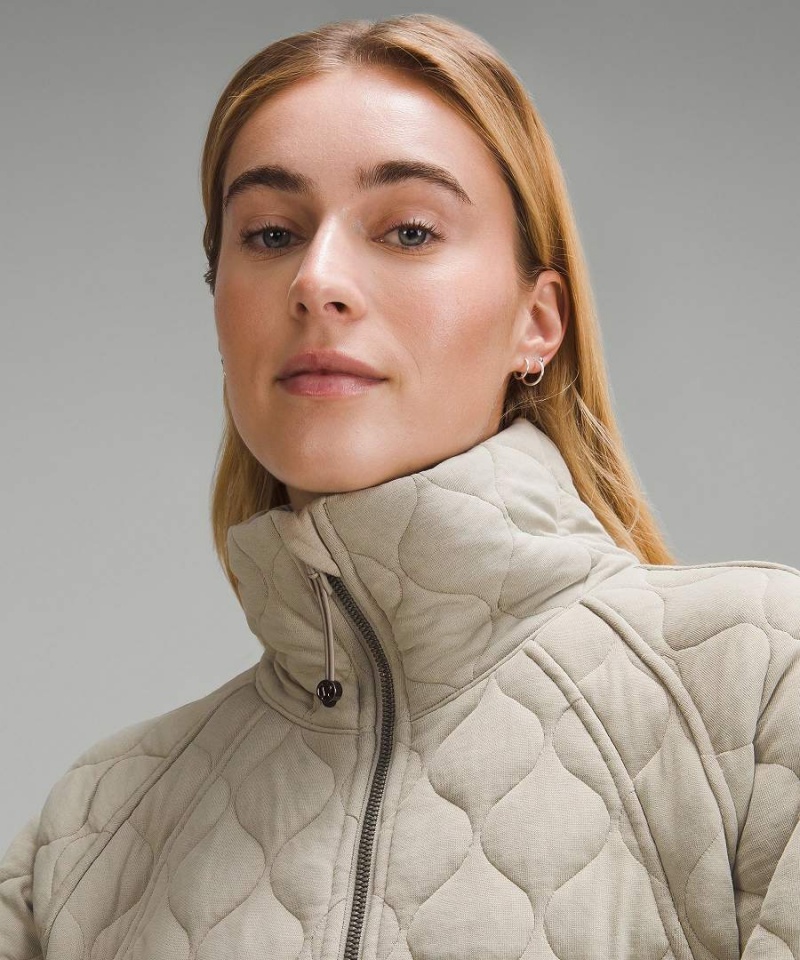 Lululemon Scuba Oversized Quiltad Half Zip Tröjor Dam Grå Sverige | HQEPUY624