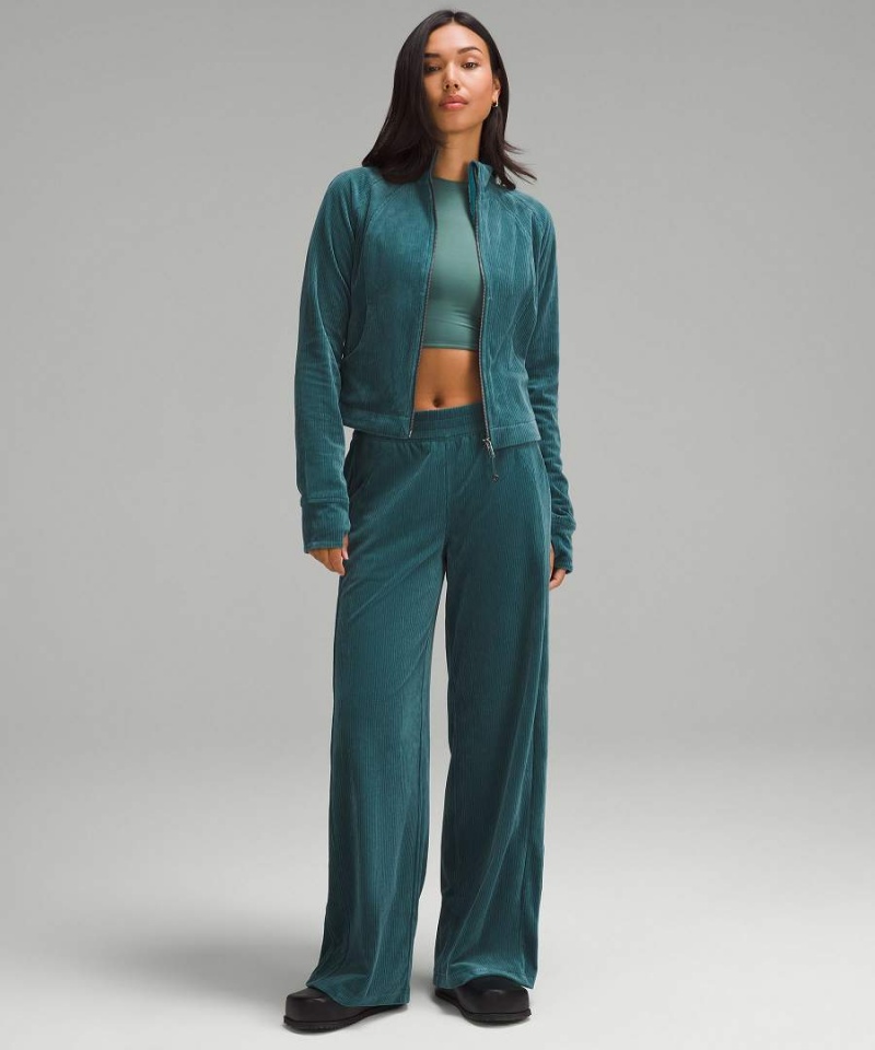 Lululemon Scuba Velvet Cord Athletic Jackets Dam Turkos Sverige | MEGYVQ634
