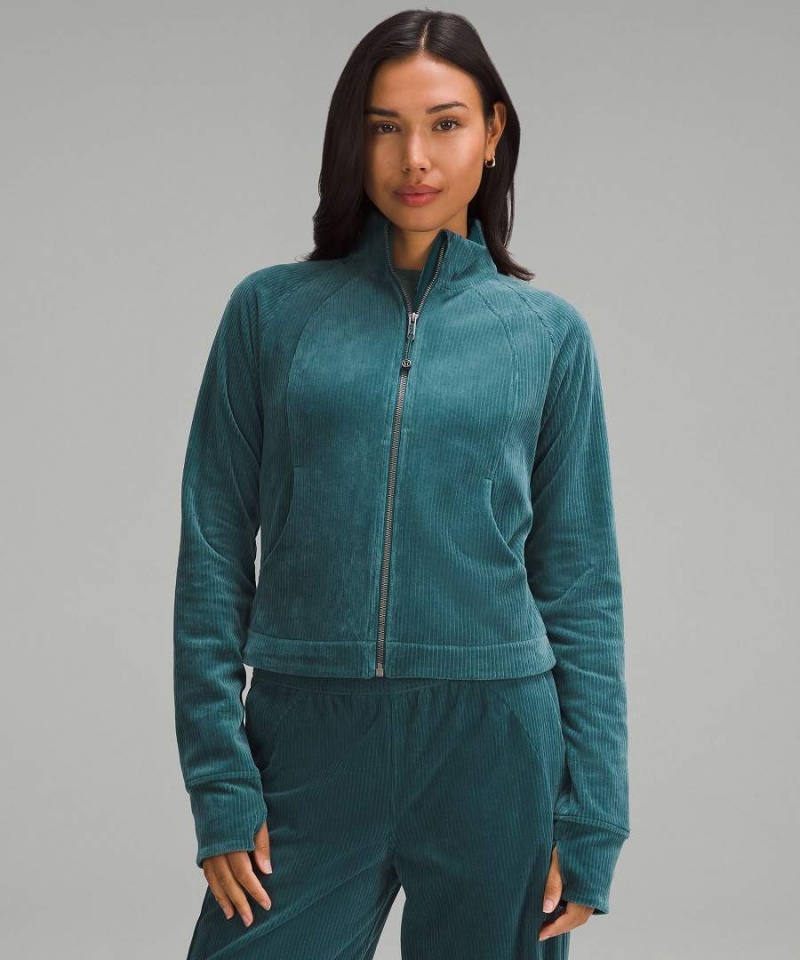 Lululemon Scuba Velvet Cord Athletic Jackets Dam Turkos Sverige | MEGYVQ634