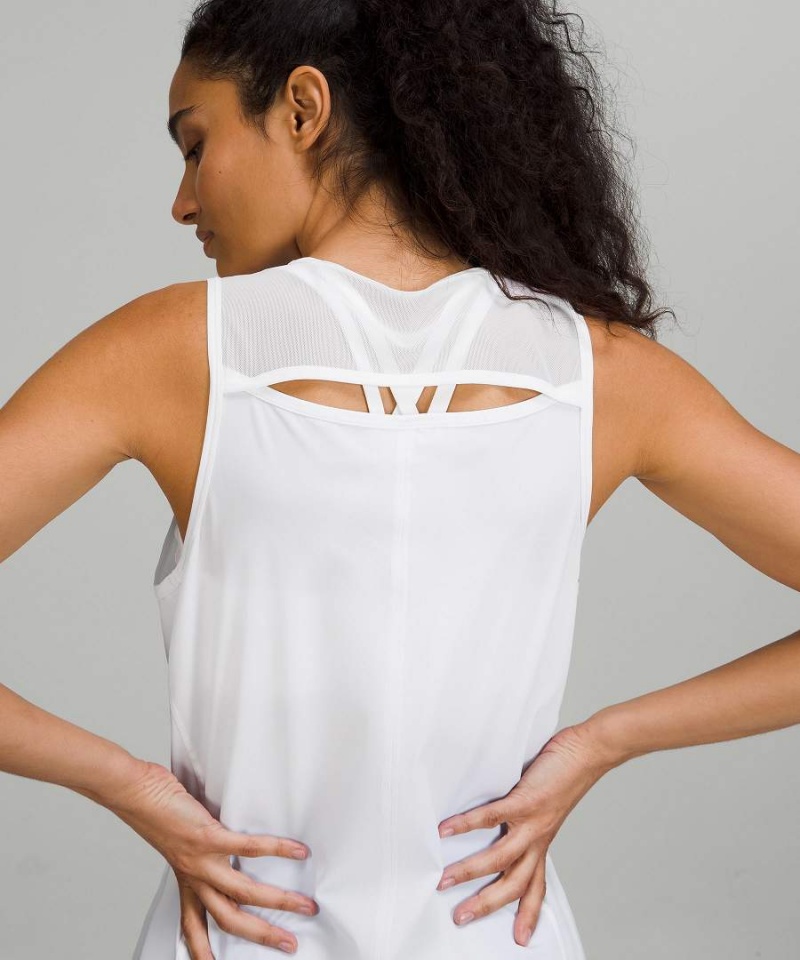 Lululemon Sculpt Back Vent Linne Dam Vita Sverige | EKNGVR369