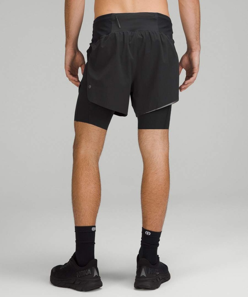 Lululemon SenseKnit Composite Löpar Shorts Herr Svarta Sverige | AQDCBY462