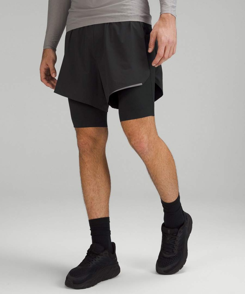 Lululemon SenseKnit Composite Löpar Shorts Herr Svarta Sverige | AQDCBY462