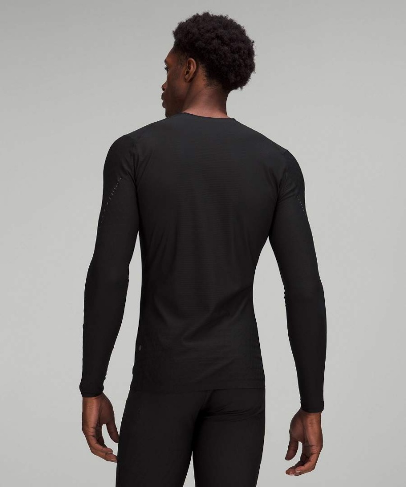 Lululemon SenseKnit Löpar Långärmad Tröja Herr Svarta Sverige | BFWDRS045