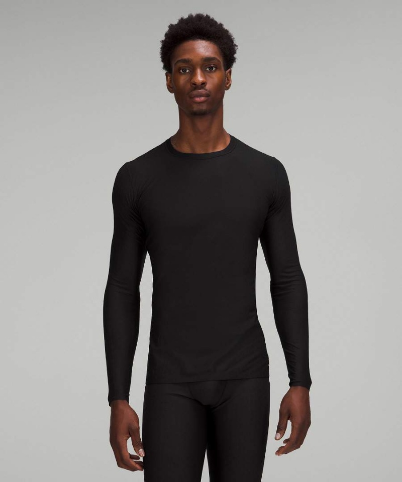 Lululemon SenseKnit Löpar Långärmad Tröja Herr Svarta Sverige | BFWDRS045