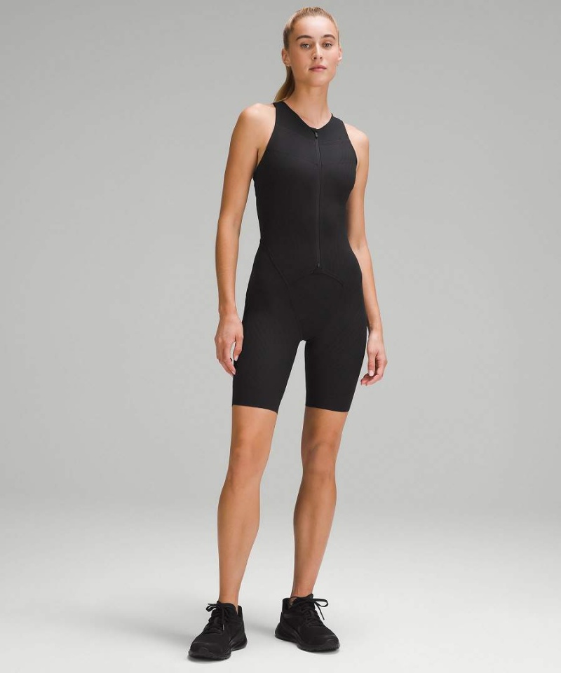 Lululemon SenseKnit Löpar One-Piece Body Dam Svarta Sverige | WQMLXU219