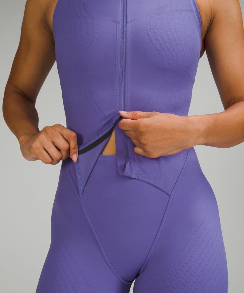 Lululemon SenseKnit Löpar One-Piece Body Dam Indigo Sverige | DKMLZX173