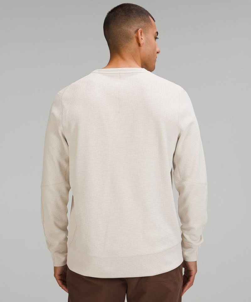 Lululemon Shift Stitch Crew Långärmad Tröja Herr Vita Sverige | IRBGUZ137