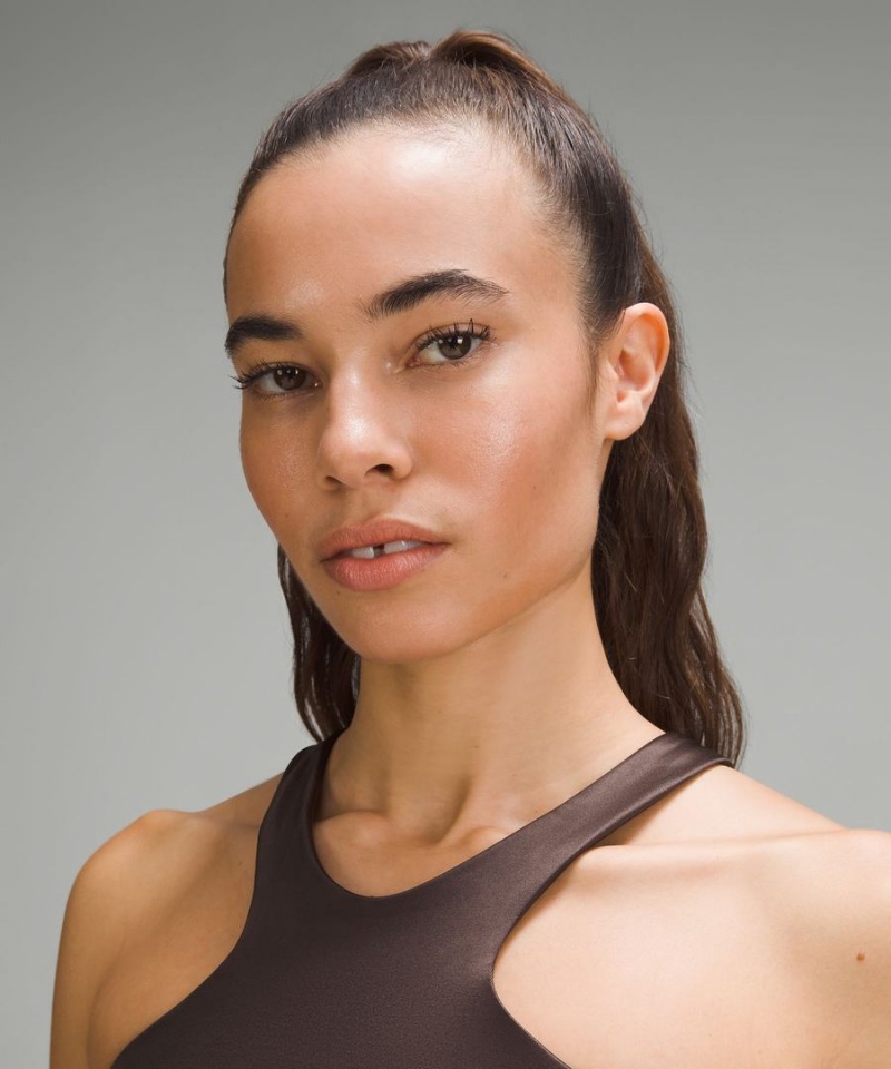 Lululemon Shine Racerback Train Bra Medium Support, A/B Cup Sport BH Dam Choklad Sverige | GJTMOU354