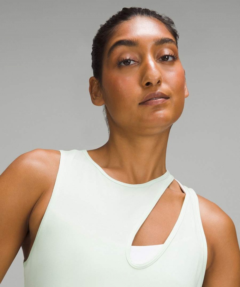 Lululemon Shoulder Cut-Out Yoga Linne Dam Gröna Sverige | ESJARZ147
