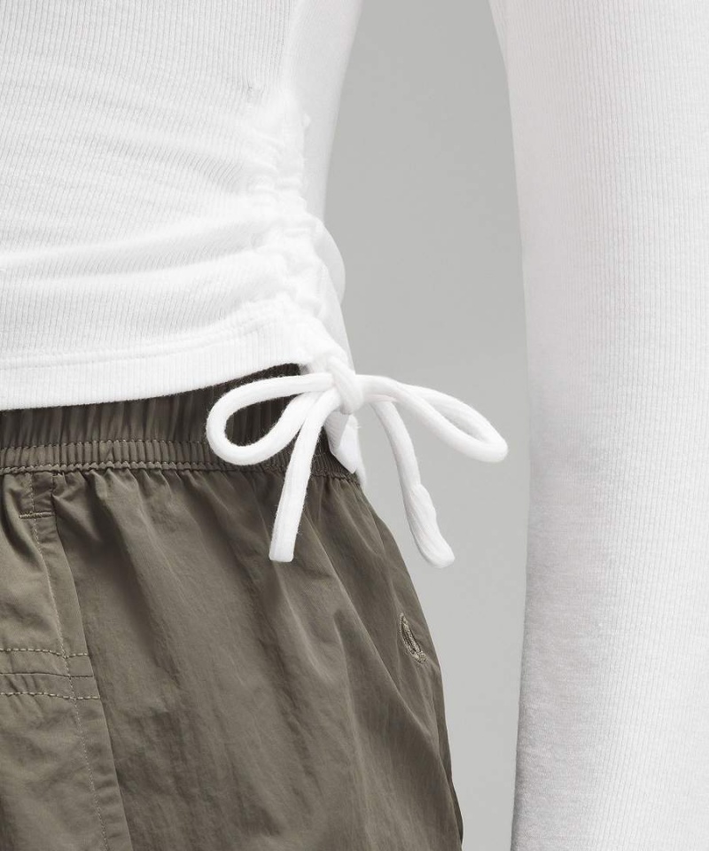 Lululemon Side-Cinch Räfflad Cardigan Tröjor Dam Vita Sverige | EKSCDH630