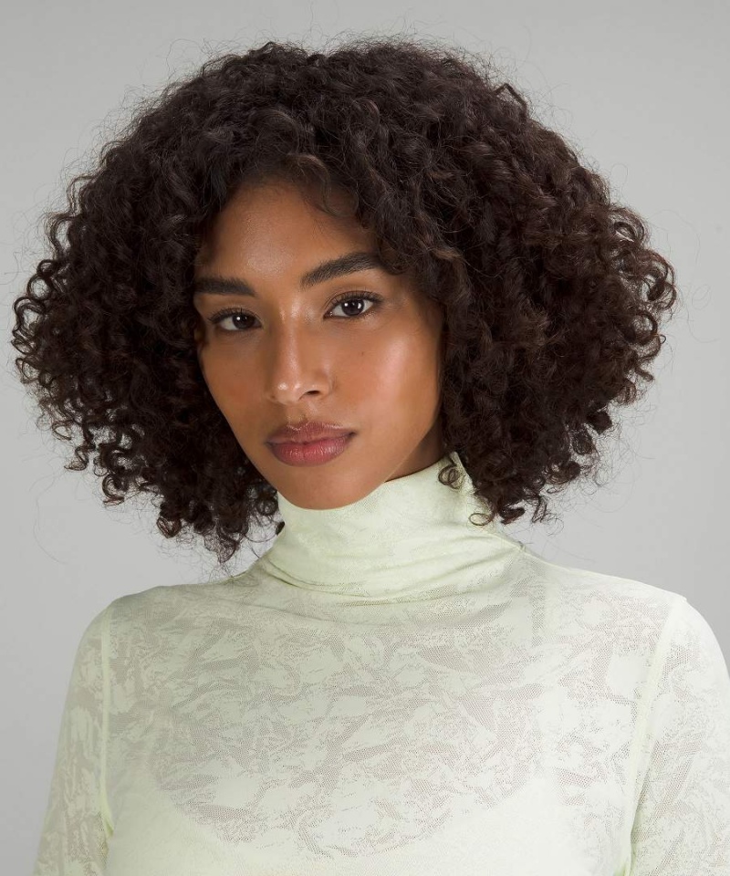 Lululemon Slim-Fit Jacquard Turtleneck Långärmad Tröja Dam Vita Sverige | VNZRHP357