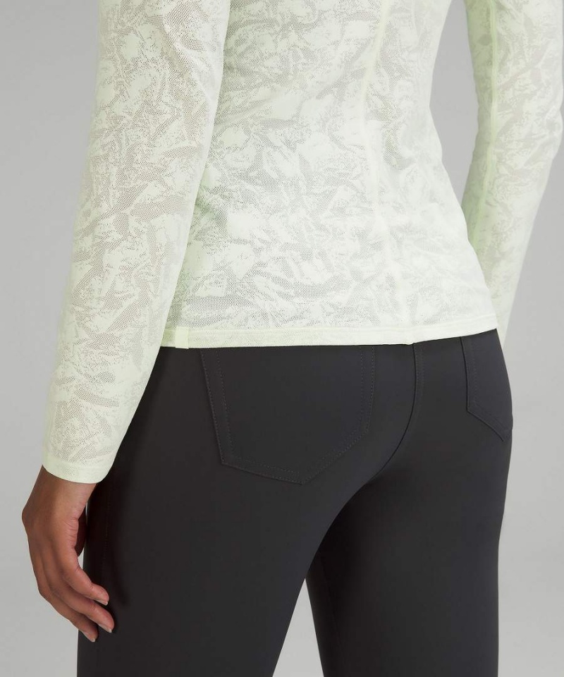 Lululemon Slim-Fit Jacquard Turtleneck Långärmad Tröja Dam Vita Sverige | VNZRHP357