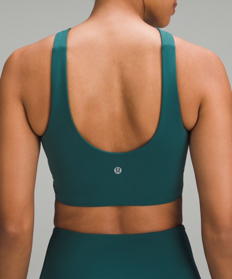 Lululemon SmoothCover Front Cut-Out Yoga Bra Light Support, A/B Cup Sport BH Dam Turkos Sverige | EOIVHK823