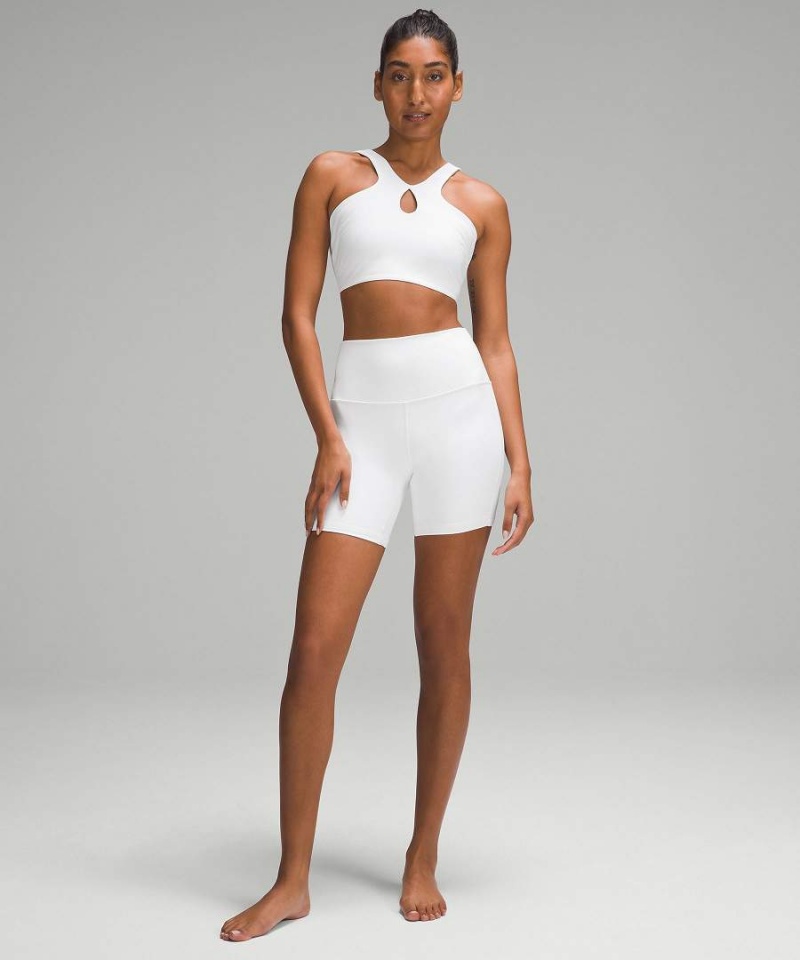 Lululemon SmoothCover Front Cut-Out Yoga Bra Light Support, A/B Cup Sport BH Dam Vita Sverige | LDNREJ862