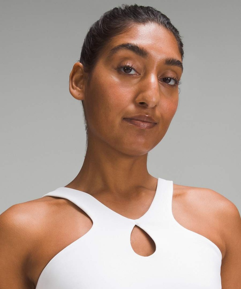 Lululemon SmoothCover Front Cut-Out Yoga Bra Light Support, A/B Cup Sport BH Dam Vita Sverige | LDNREJ862