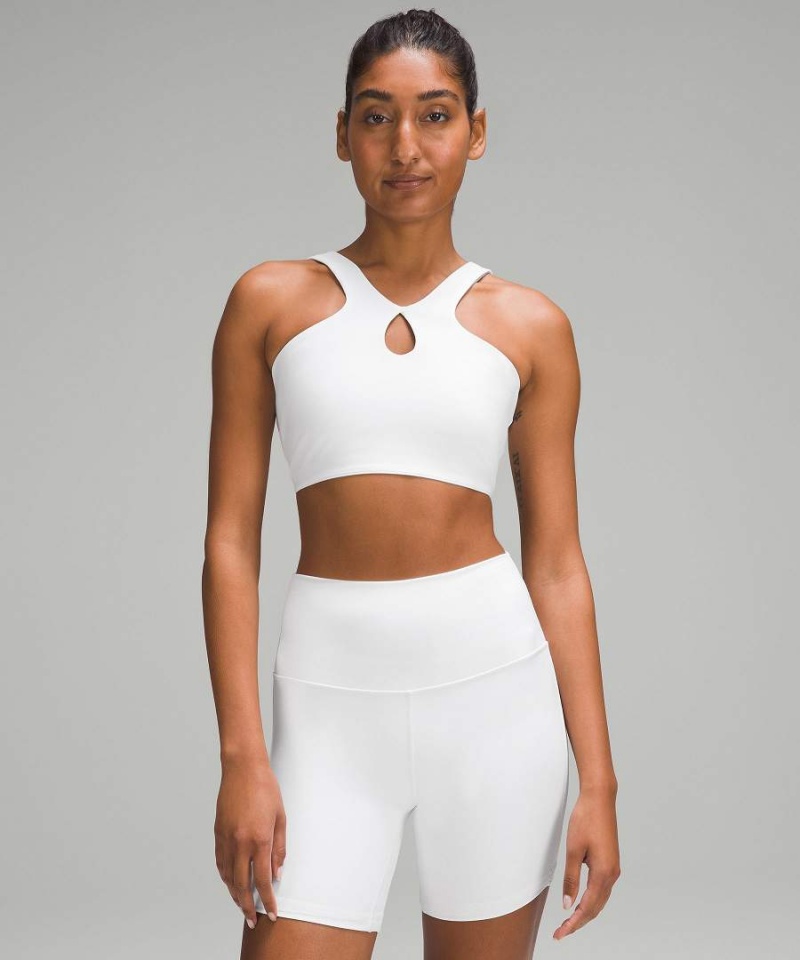 Lululemon SmoothCover Front Cut-Out Yoga Bra Light Support, A/B Cup Sport BH Dam Vita Sverige | LDNREJ862