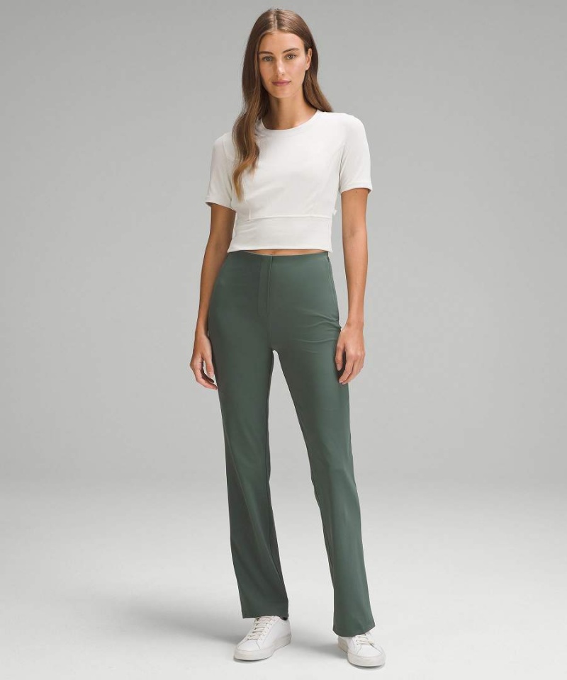 Lululemon Smooth Fit Pull-On High-Rise Byxor Dam Mörkgröna Sverige | YJUCXP671