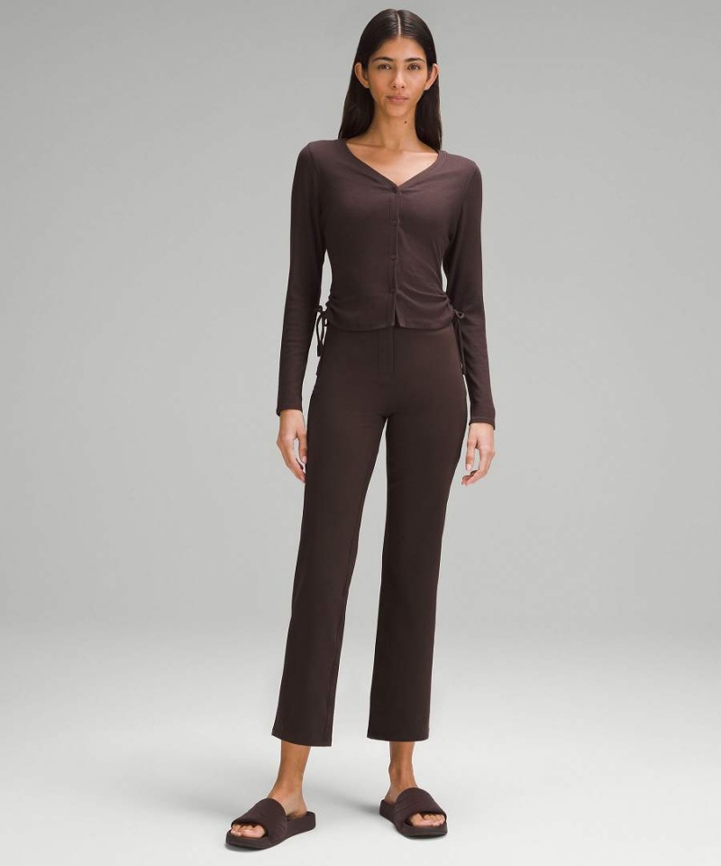Lululemon Smooth Fit Pull-On High-Rise Cropped Byxor Dam Choklad Sverige | NDMIOK793