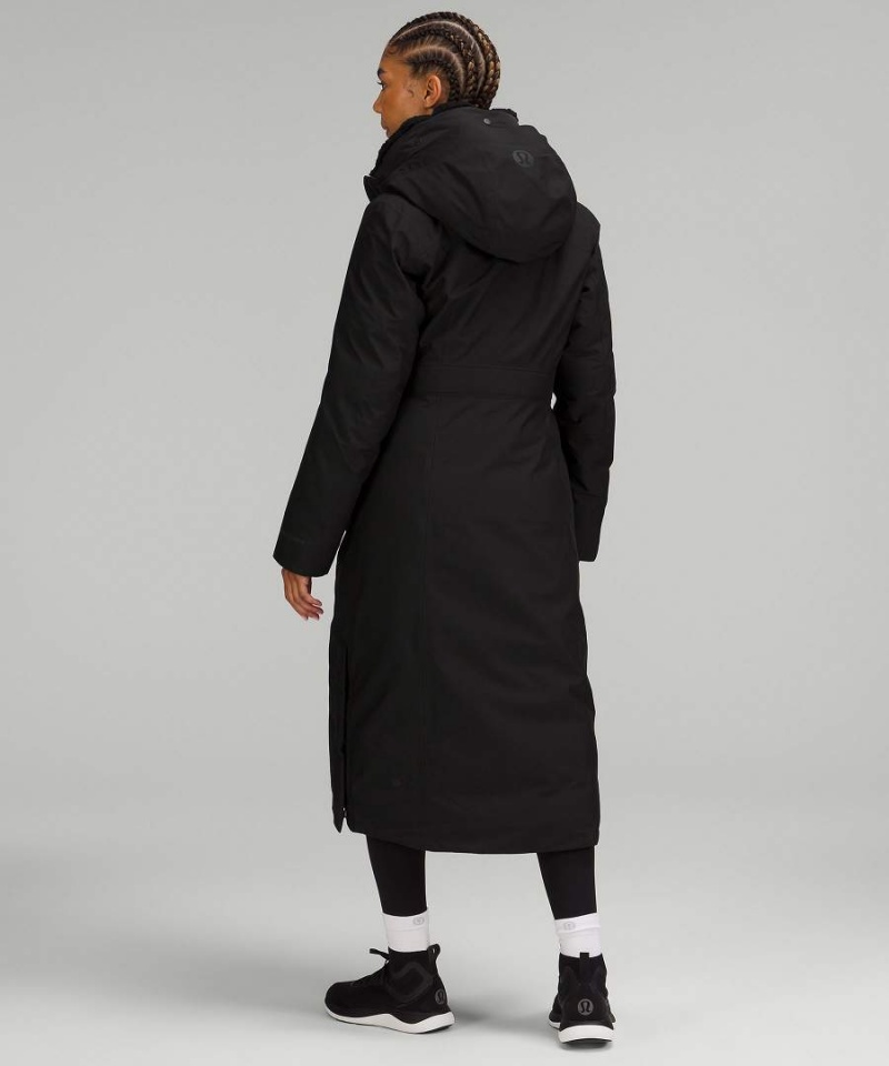 Lululemon Snow Warrior Long Parka Dam Svarta Sverige | FULQYW376