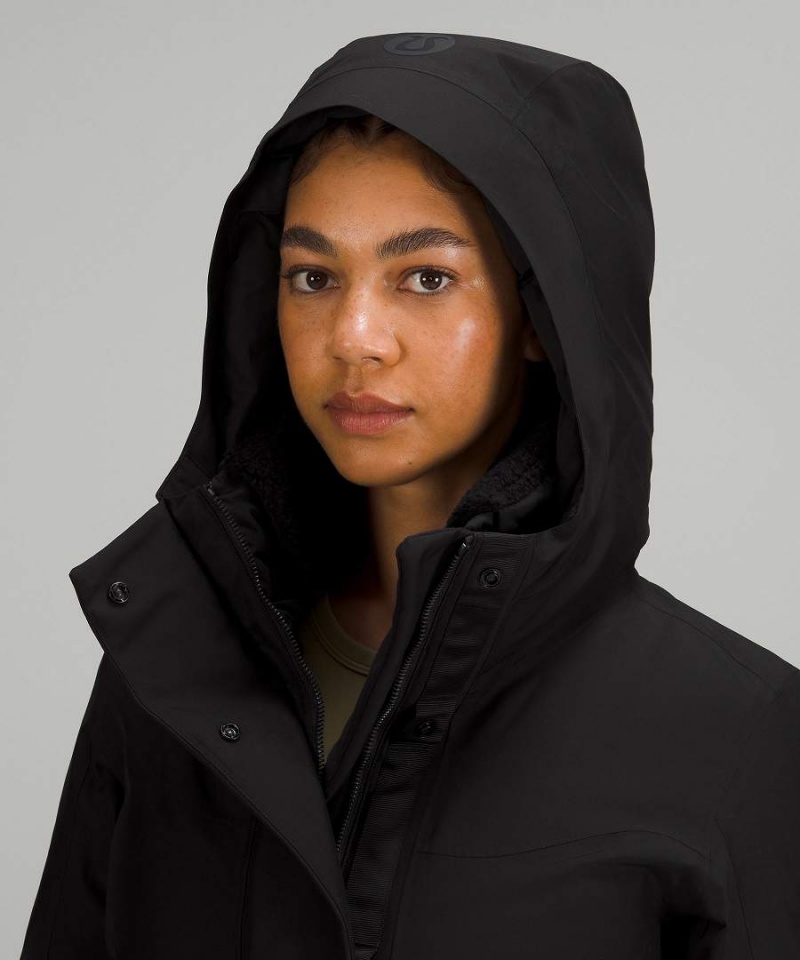 Lululemon Snow Warrior Long Parka Dam Svarta Sverige | FULQYW376