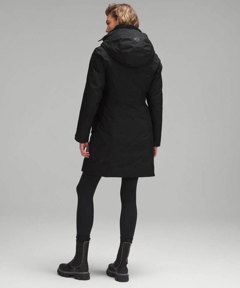 Lululemon Snow Warrior Parka Dam Svarta Sverige | SGRIYM467