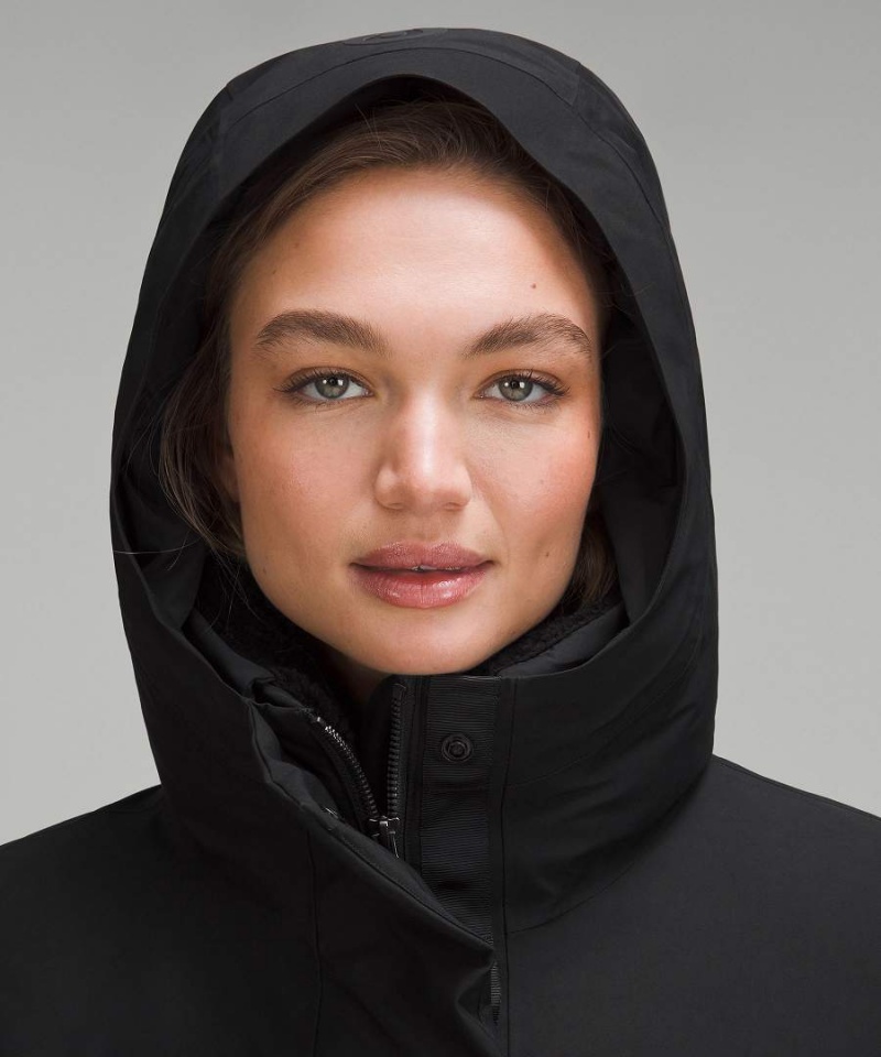 Lululemon Snow Warrior Parka Dam Svarta Sverige | SGRIYM467