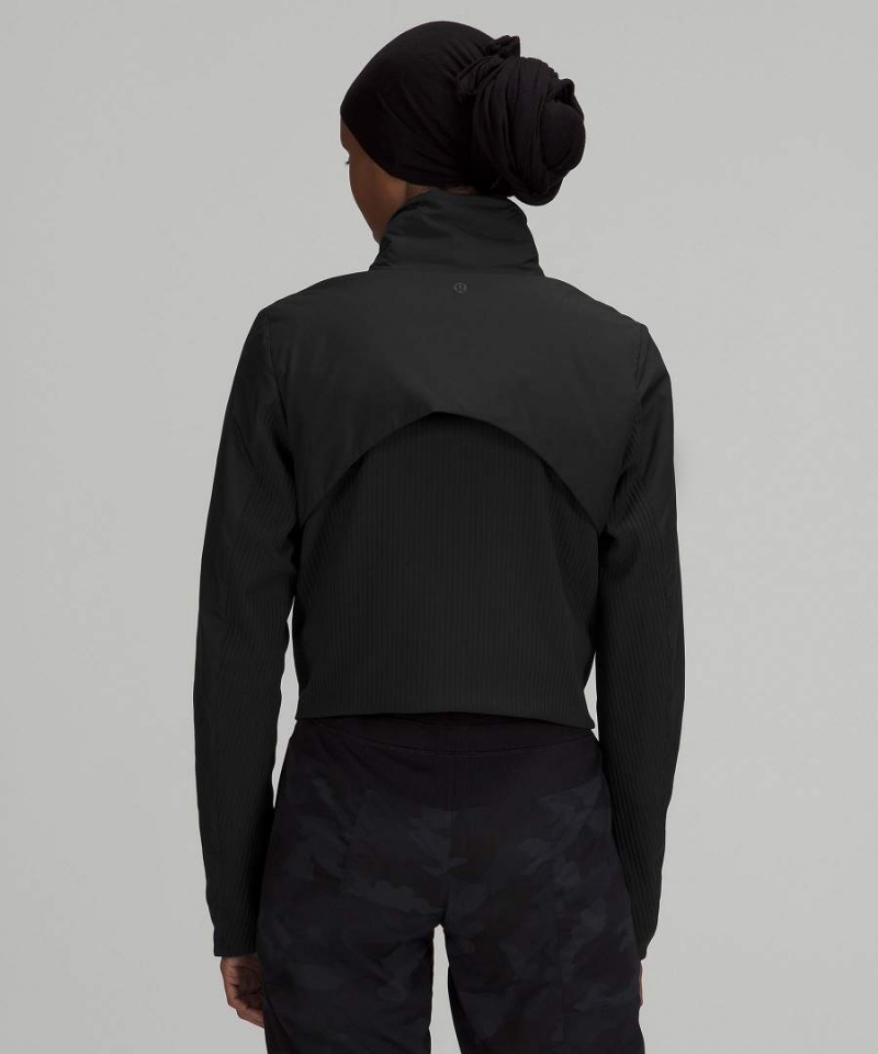 Lululemon SoftMatte™ Insulated Cropped Isolerade Jackor Dam Svarta Sverige | WZALNY417