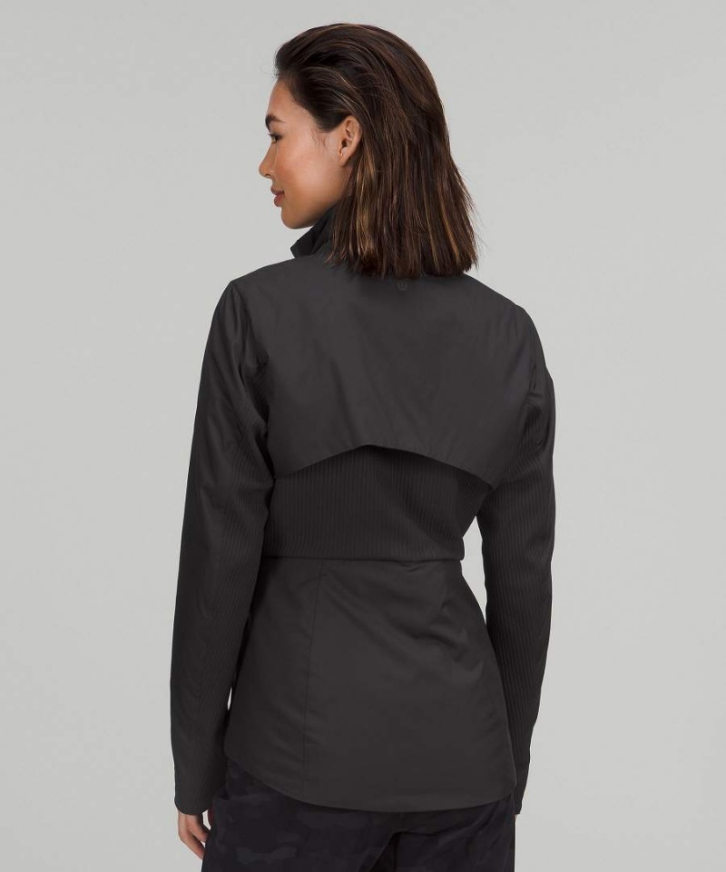 Lululemon SoftMatte™ Insulated Mid-Length Isolerade Jackor Dam Svarta Sverige | YKPCBD340