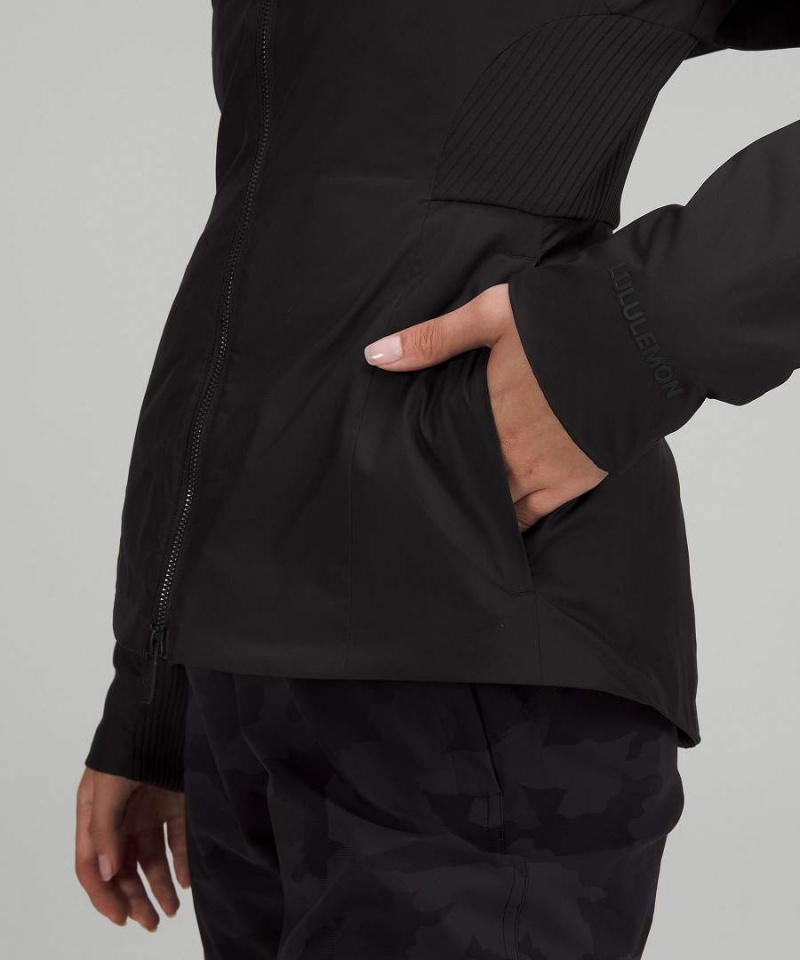 Lululemon SoftMatte™ Insulated Mid-Length Isolerade Jackor Dam Svarta Sverige | YKPCBD340
