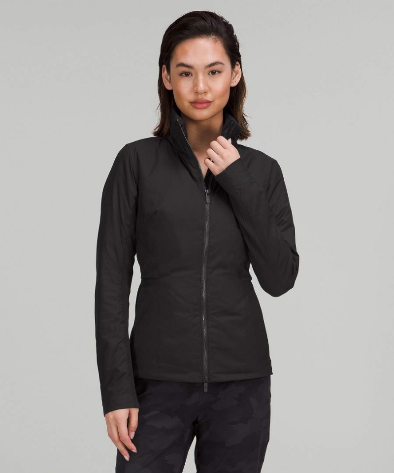 Lululemon SoftMatte™ Insulated Mid-Length Isolerade Jackor Dam Svarta Sverige | YKPCBD340